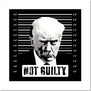 Trump Mugshot  - Not Guilty Posters and Art